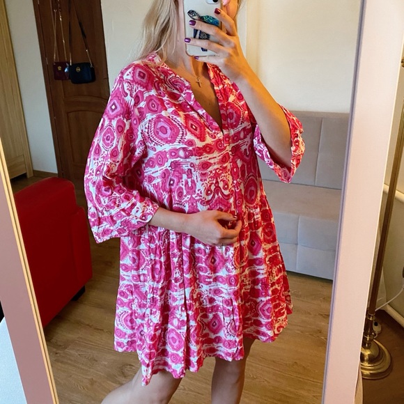 AMISU Pink and White Patterned Dress 🩷 - Picture 2 of 11